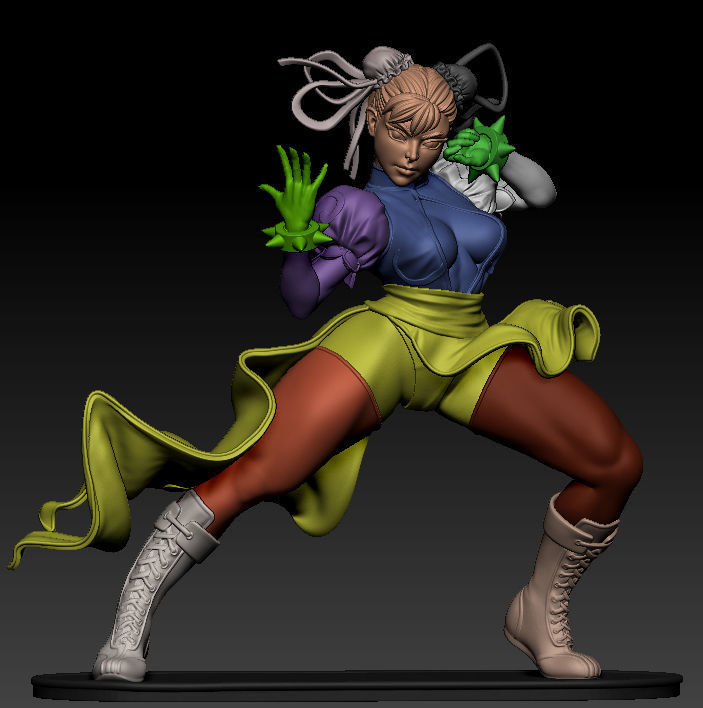 Chun li 3D print model_5