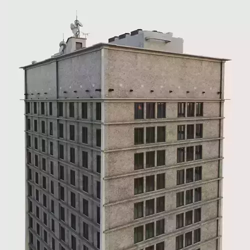 Building Skyscraper City Town Downtown Office Space Work Street