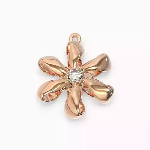Flower pendant - twisted petals