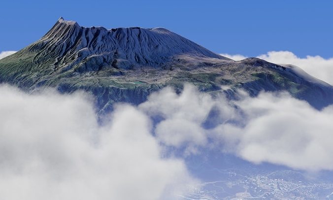 Clouds island with above it 3D model
