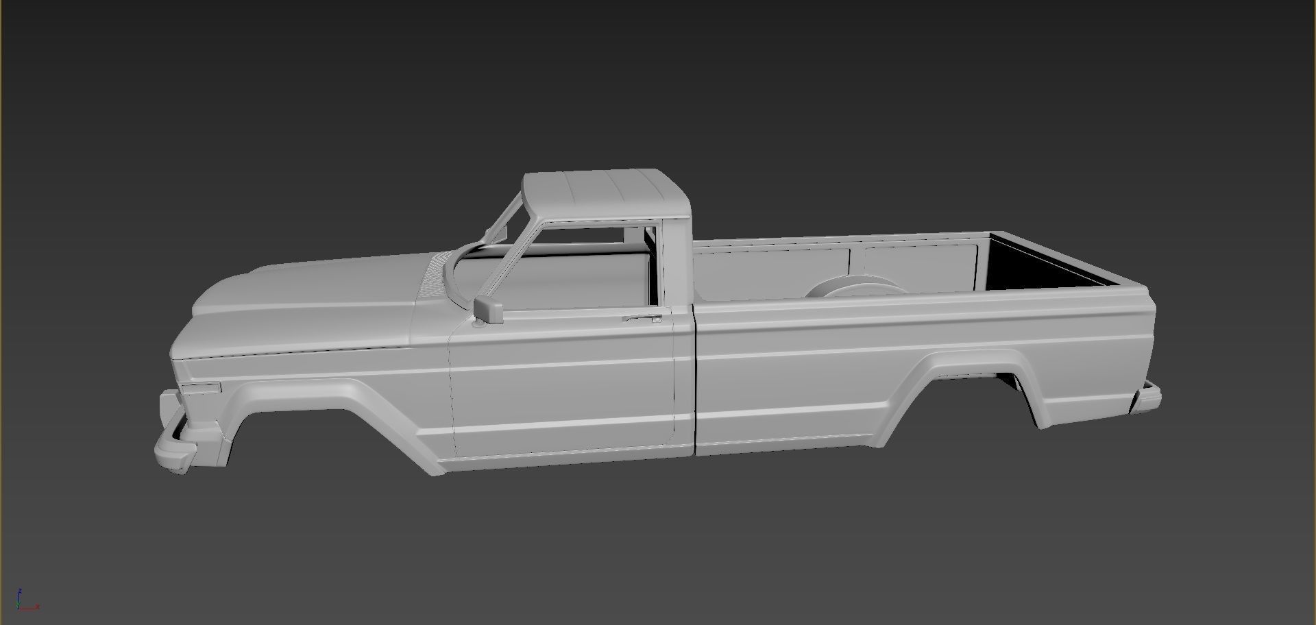Jeep J10 1963 Body For Print 3D print model_4