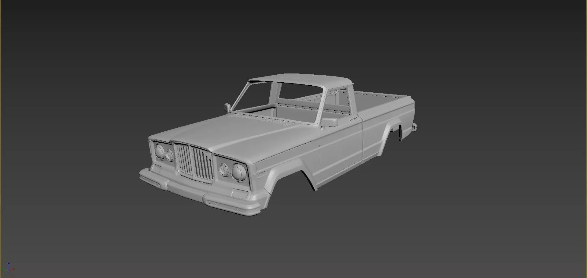 Jeep J10 1963 Body For Print 3D print model_0
