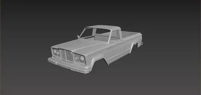 Jeep J10 1963 Body For Print 3D print model