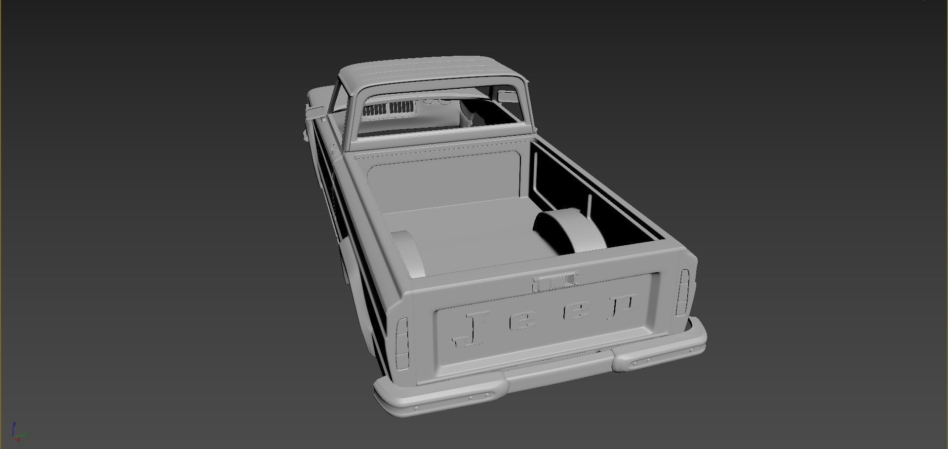 Jeep J10 1963 Body For Print 3D print model_3
