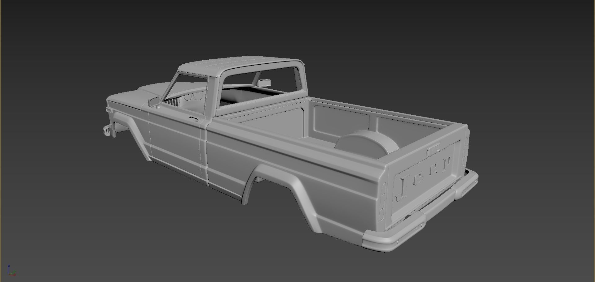 Jeep J10 1963 Body For Print 3D print model_2