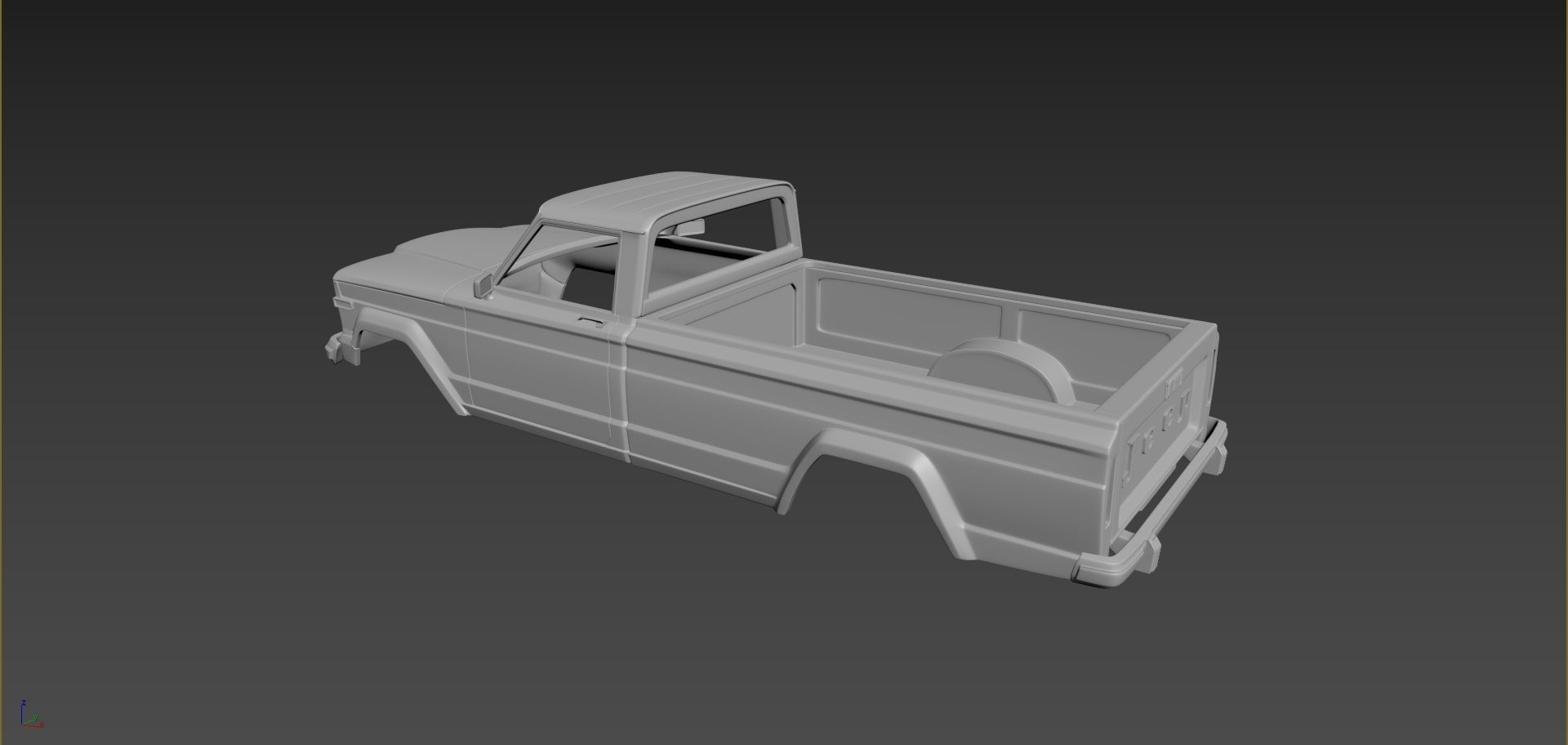 Jeep J10 1963 Body For Print 3D print model_5
