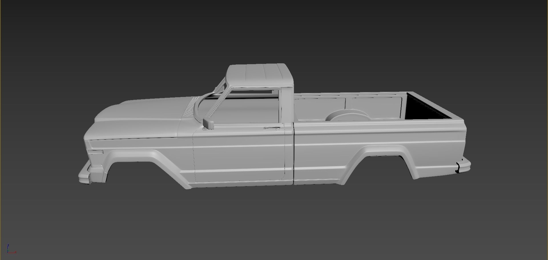 Jeep J10 1963 Body For Print 3D print model_1