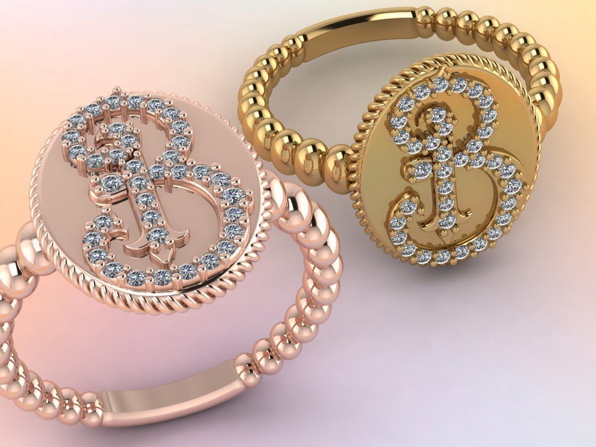  letter B 3D print model_6