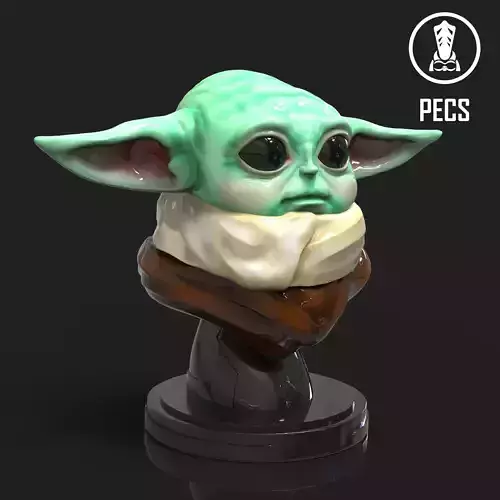 BABY YODA BUSTE 3D print model