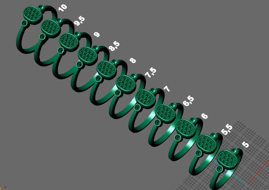 gold ring with diamonds 3D print model_19