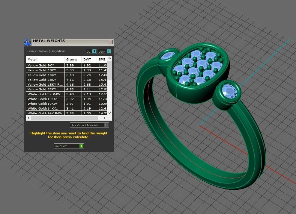 gold ring with diamonds 3D print model_17