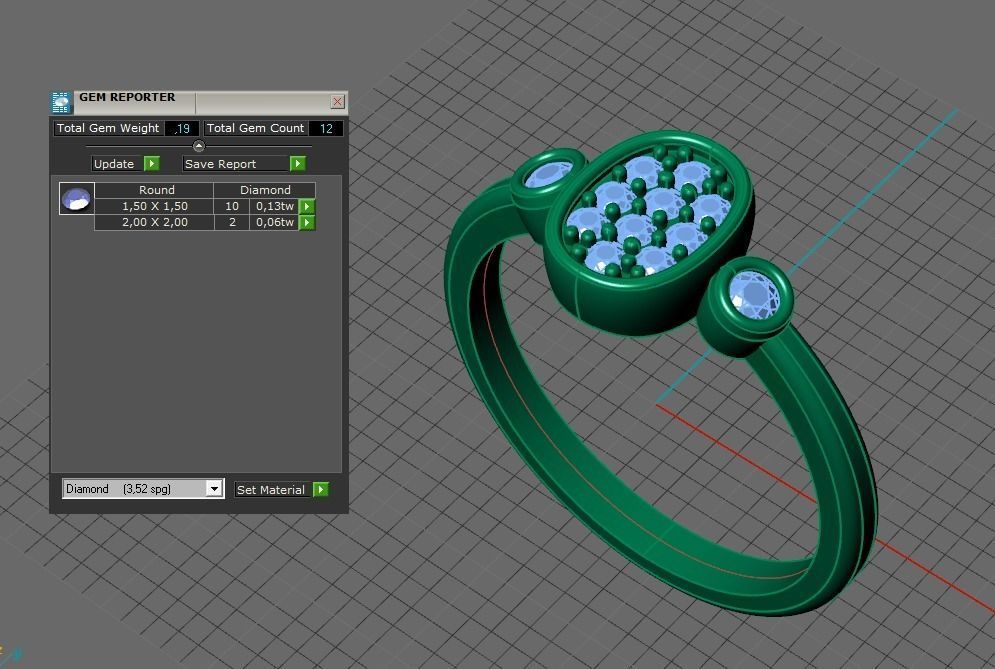 gold ring with diamonds 3D print model_16