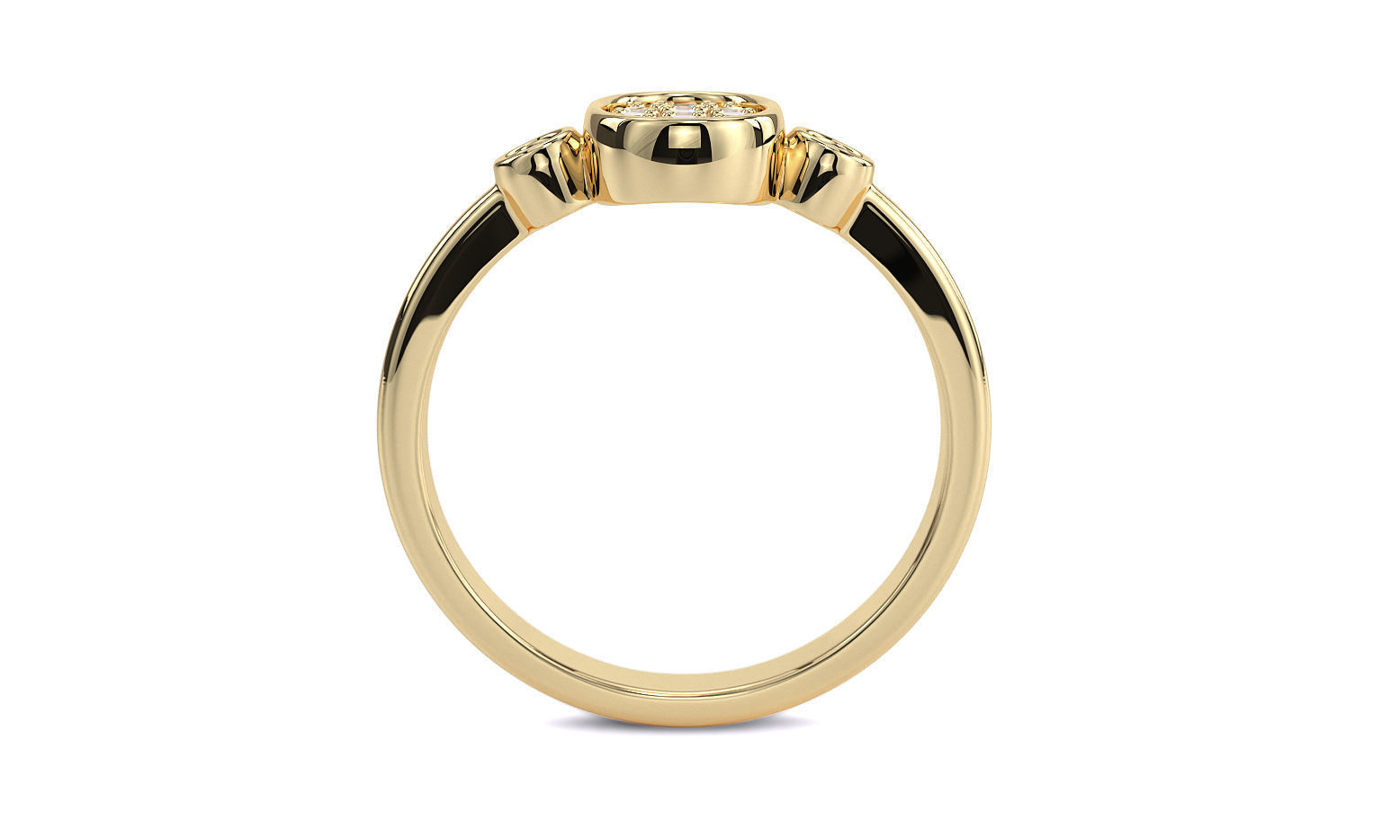 gold ring with diamonds 3D print model_6