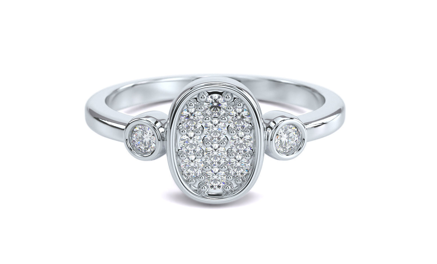 gold ring with diamonds 3D print model_5