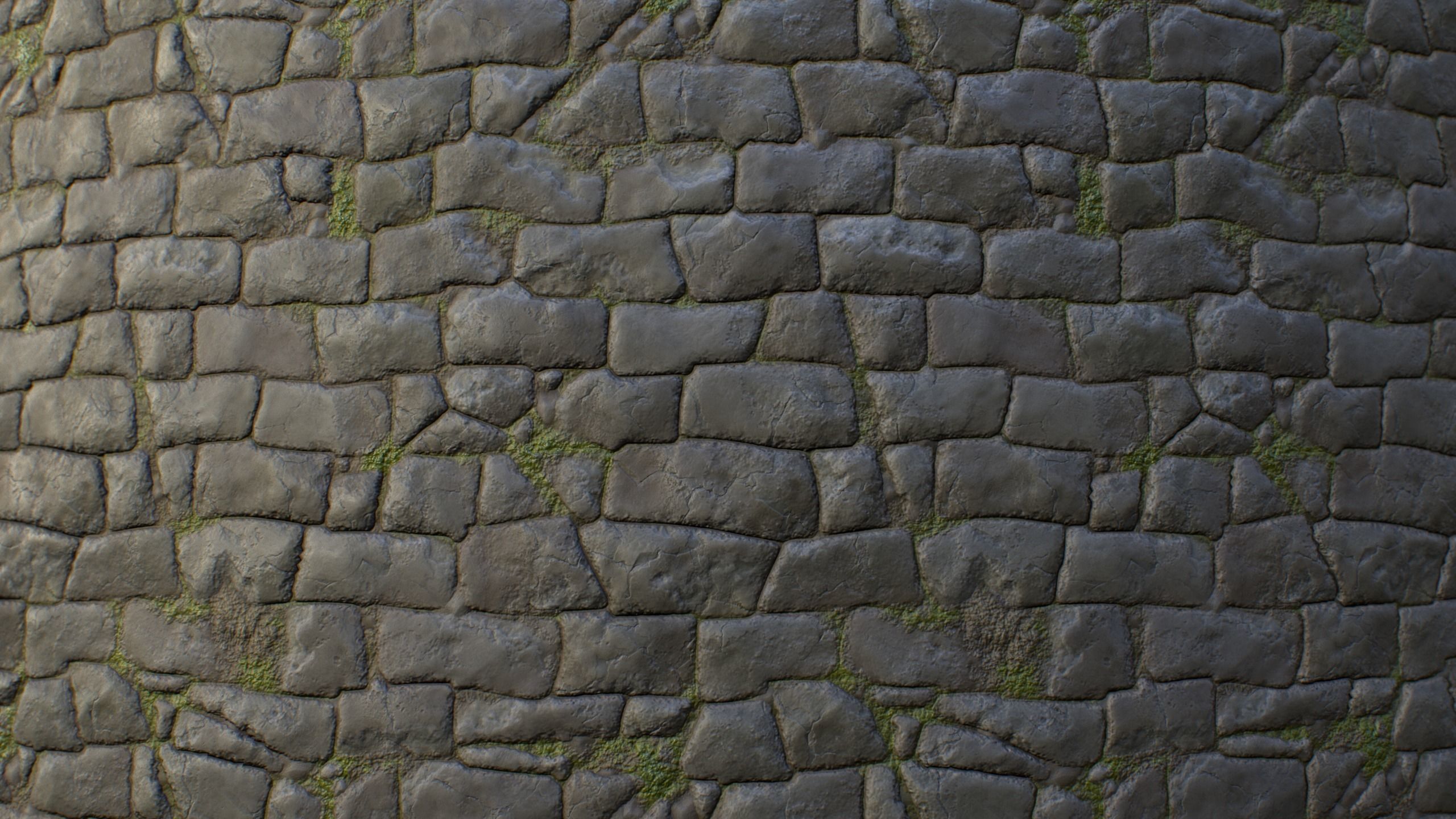 Castle Wall Material 3D model_2