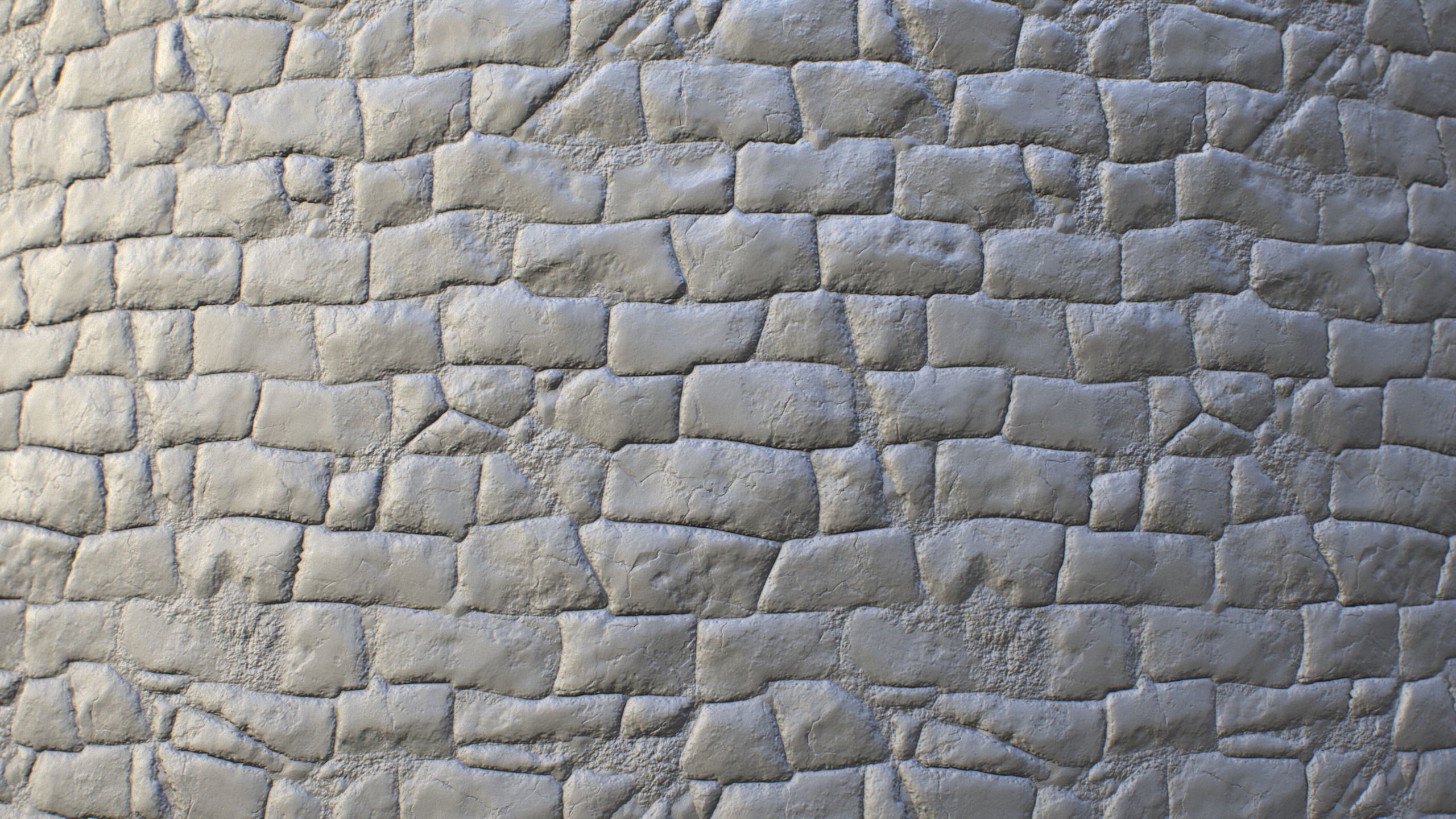 Castle Wall Material 3D model_3