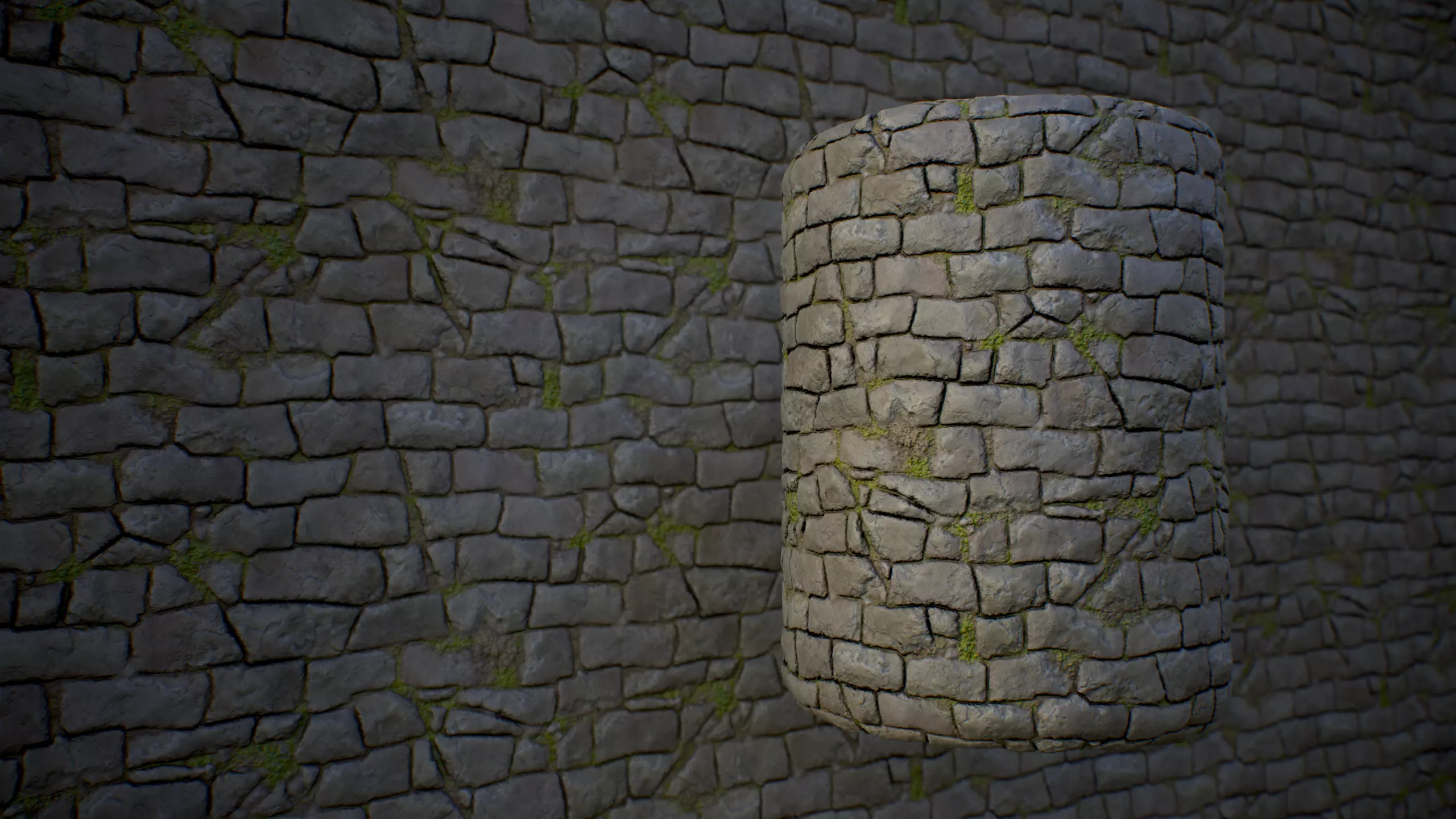 Castle Wall Material 3D model_0
