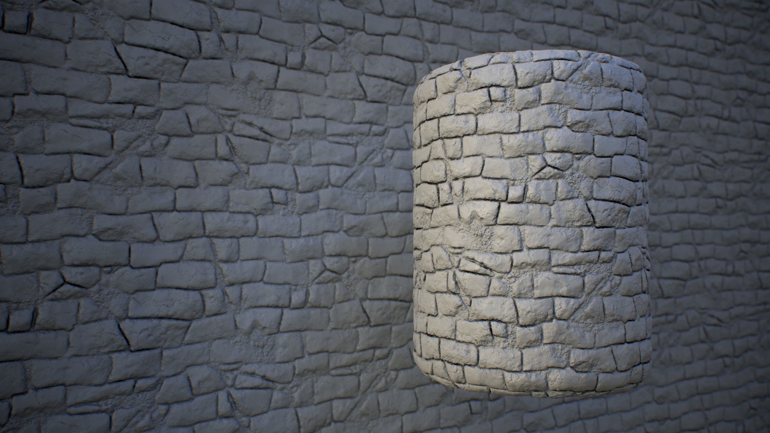 Castle Wall Material 3D model_1