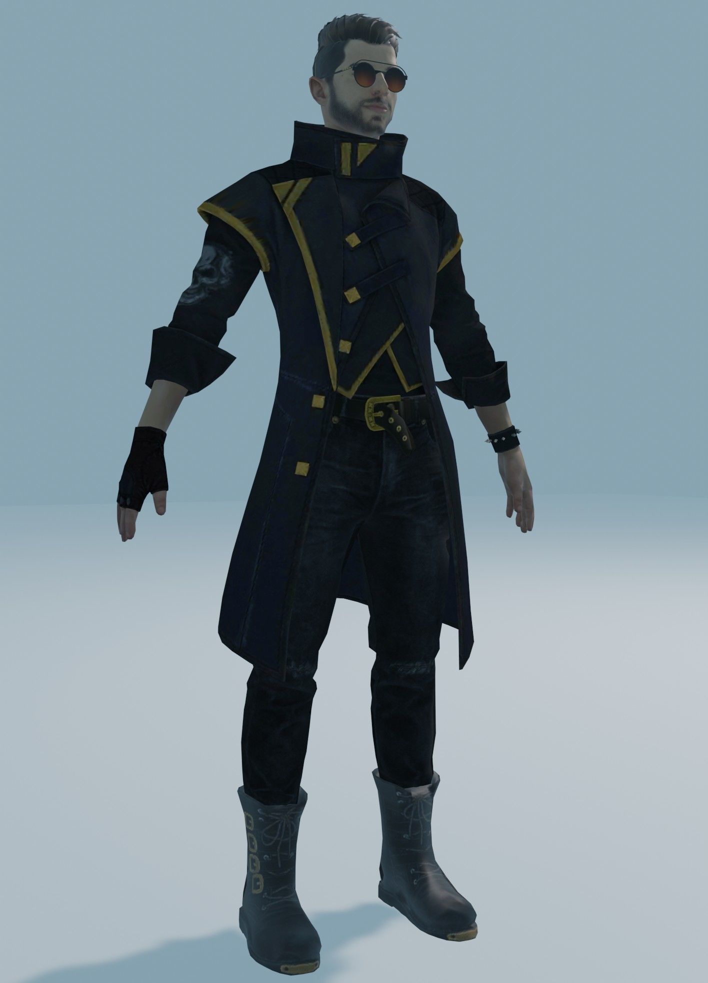 garena free fire DJalok 3d model Free low-poly 3D model_9