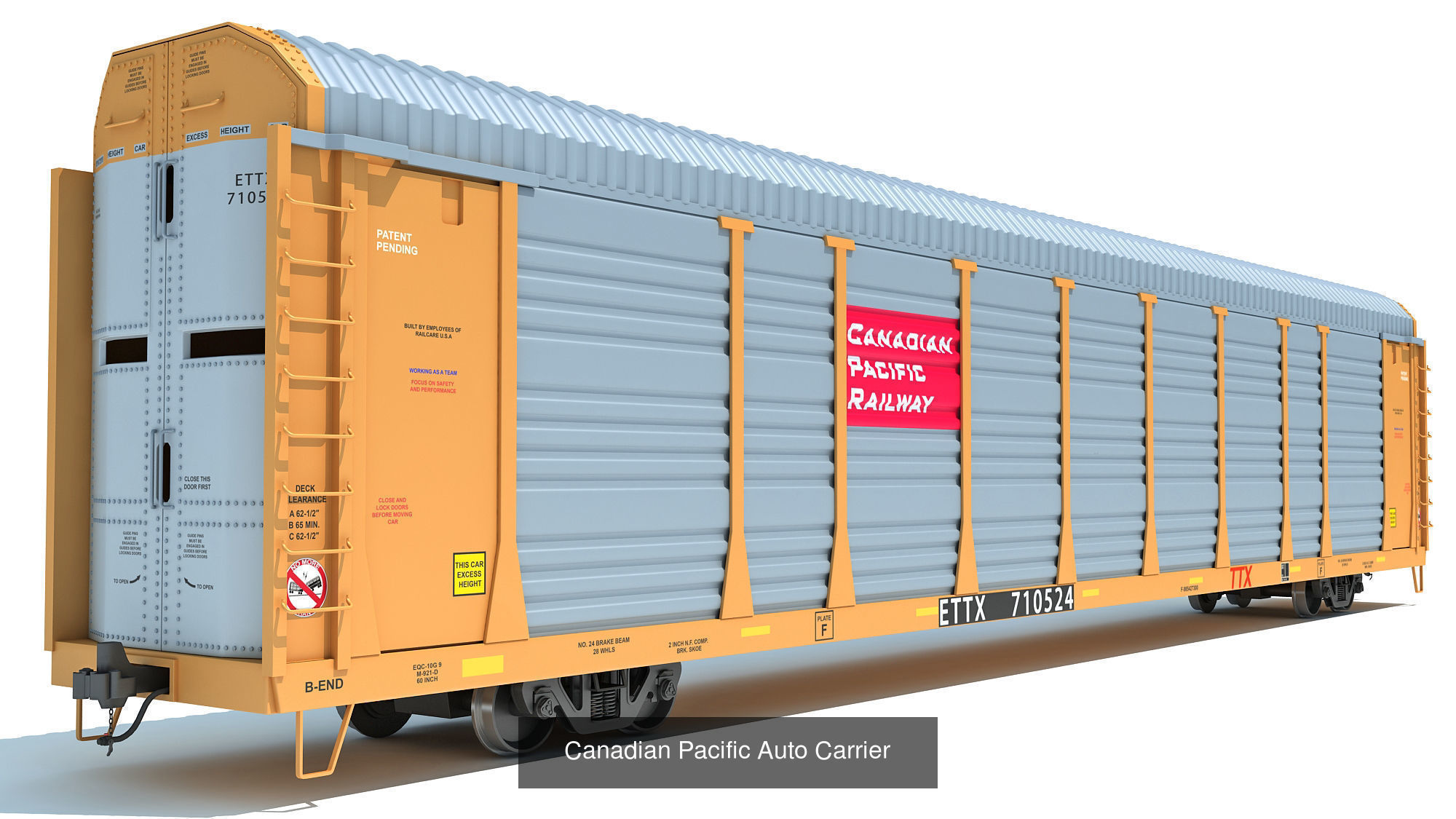 Canadian Pacific Freight Train 3D Model Collection_7