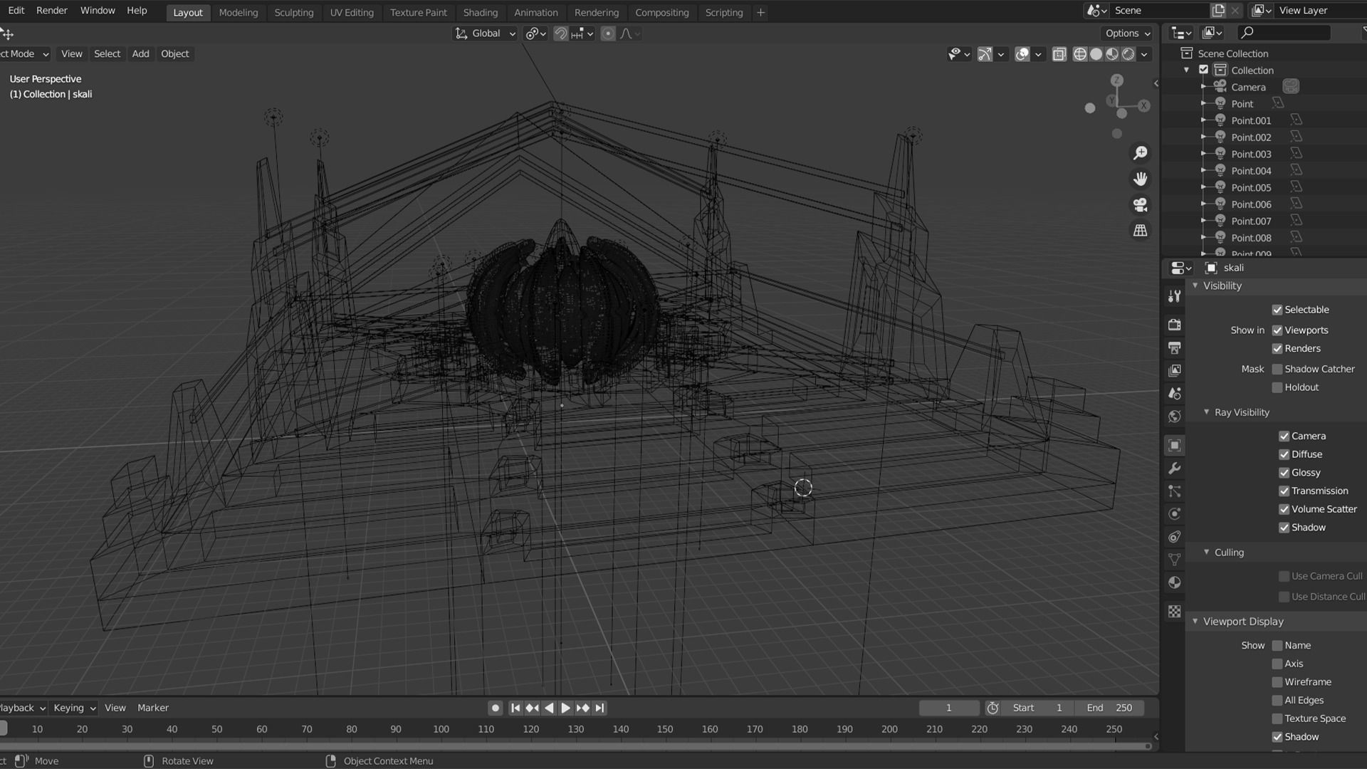 Lotus Temple Low-poly 3D model_7