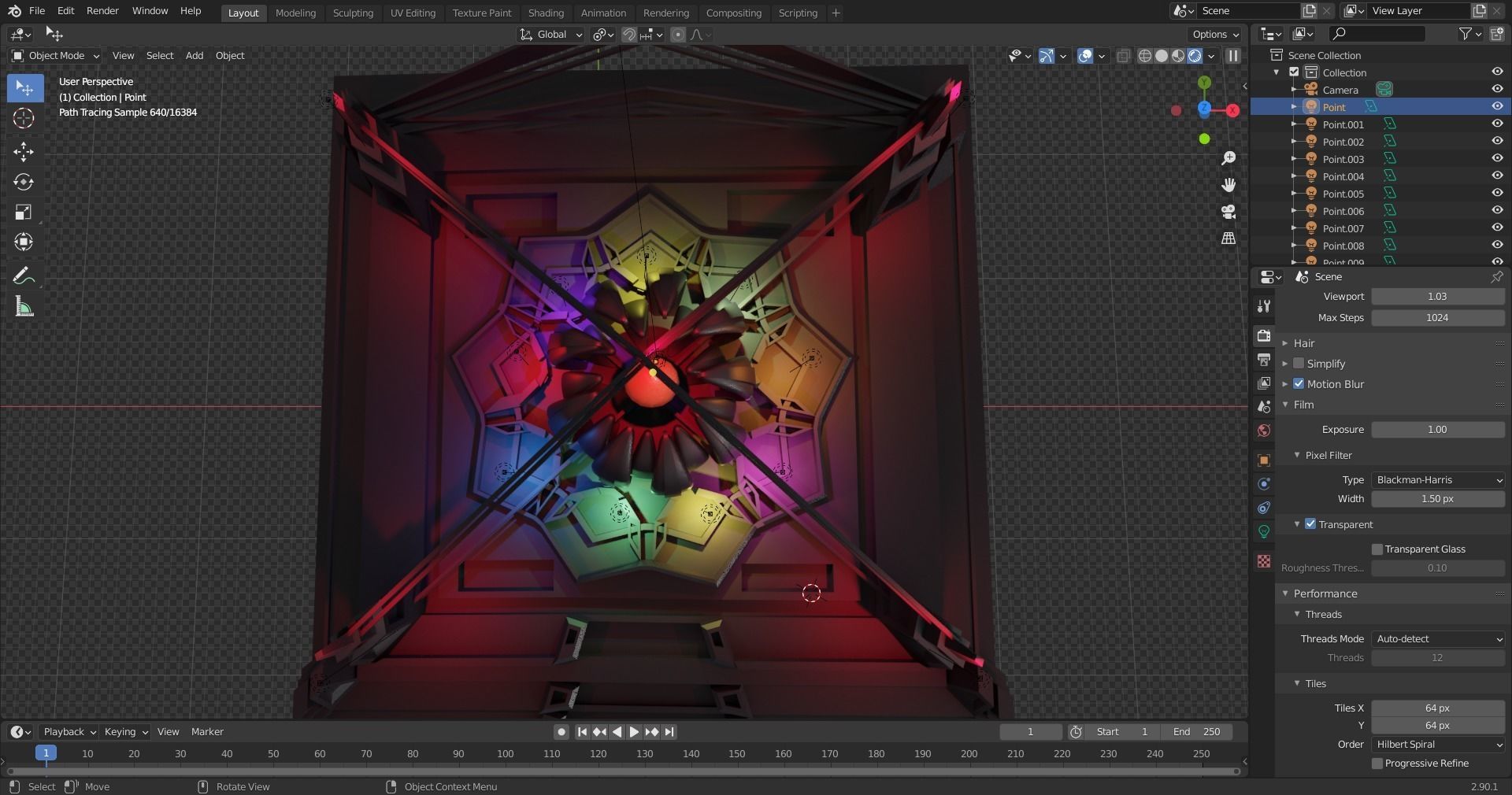 Lotus Temple Low-poly 3D model_8
