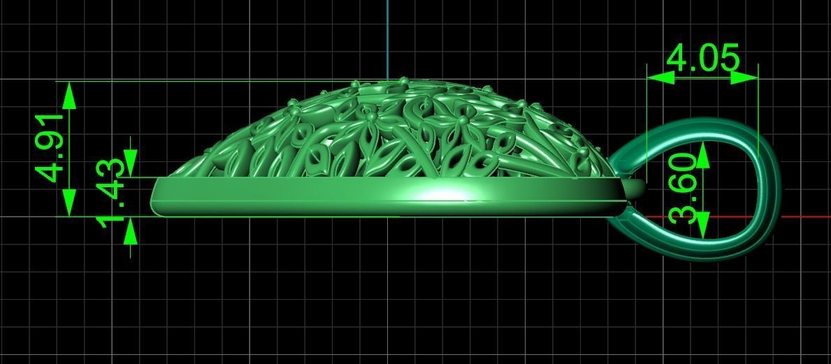 pendant heart without stones 3D print model_5