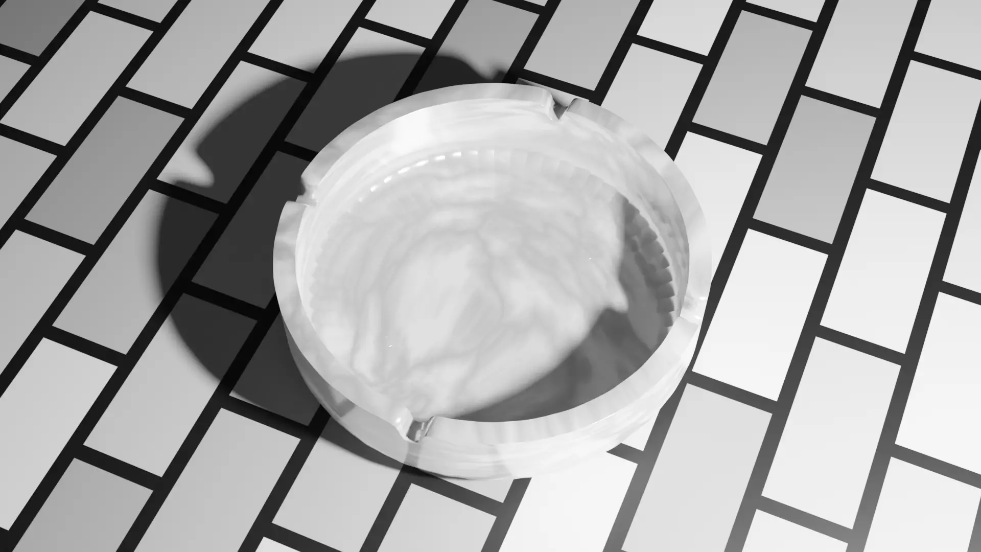 Marble Ashtray Free low-poly 3D model