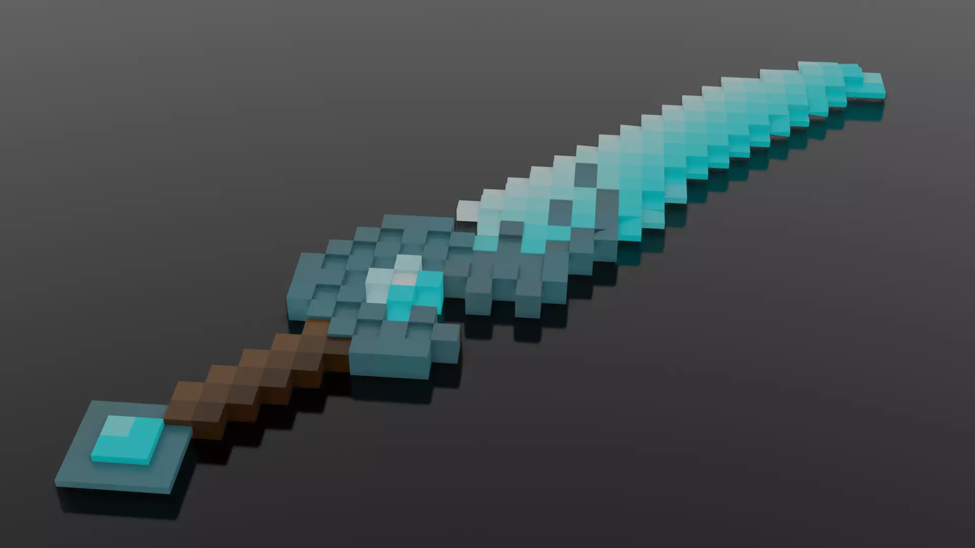 Pixel 3d sword Free 3D model_0