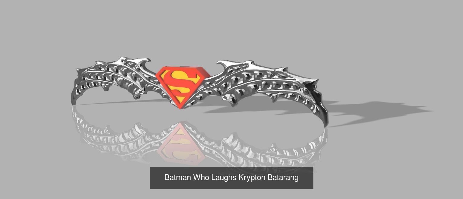 Batman Who Laughs Batarangs 3D Model Collection_3