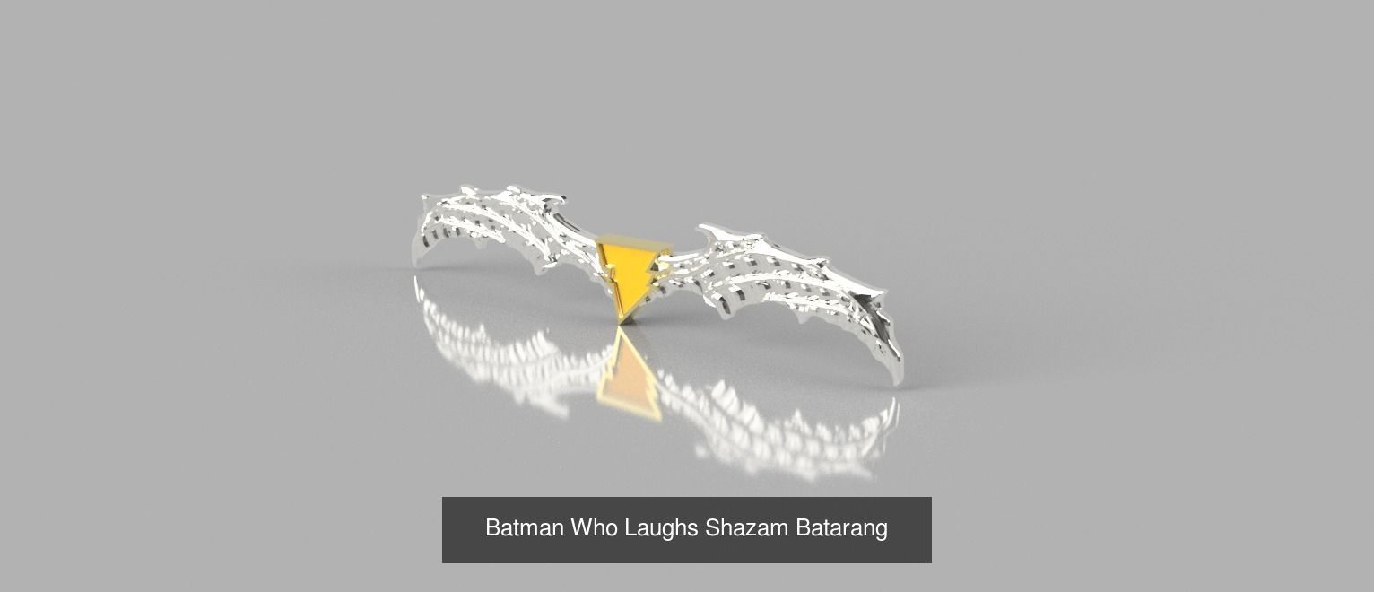 Batman Who Laughs Batarangs 3D Model Collection_4