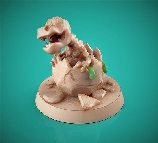 Hatching dragon 3D printable model  3D print model
