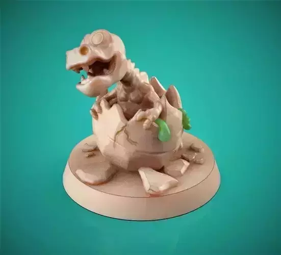 Hatching dragon 3D printable model 3D print model