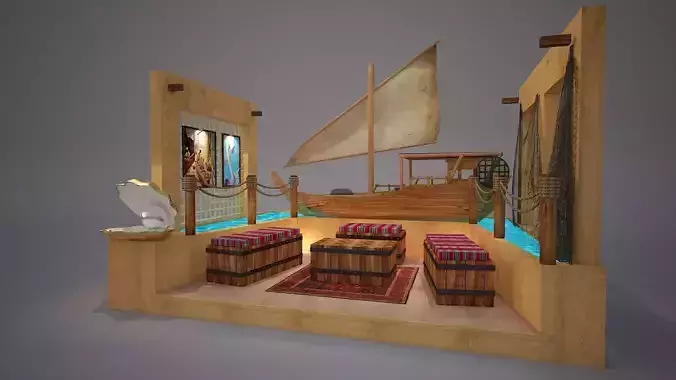 Arabic Majlis marine theme seating
