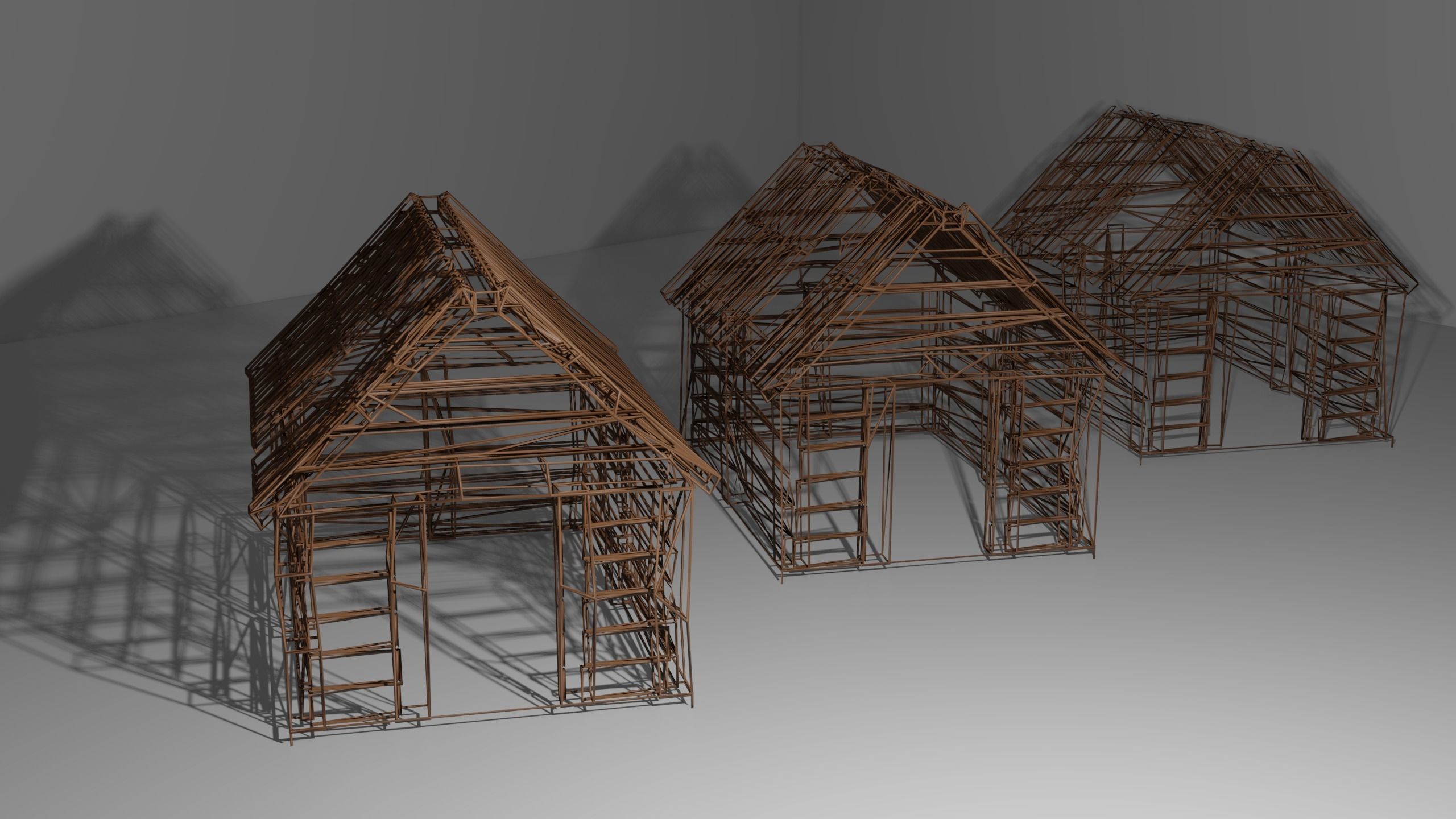 Low Poly Game Ready Old Shed Low-poly 3D model_6