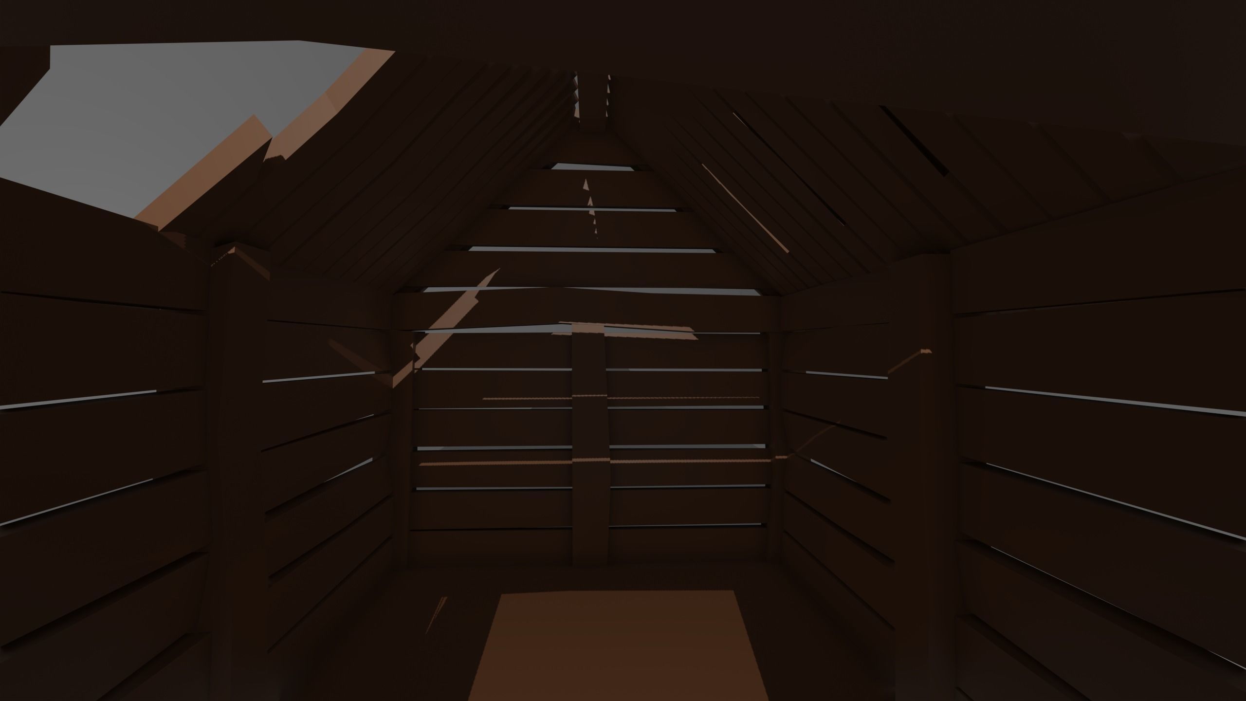 Low Poly Game Ready Old Shed Low-poly 3D model_3