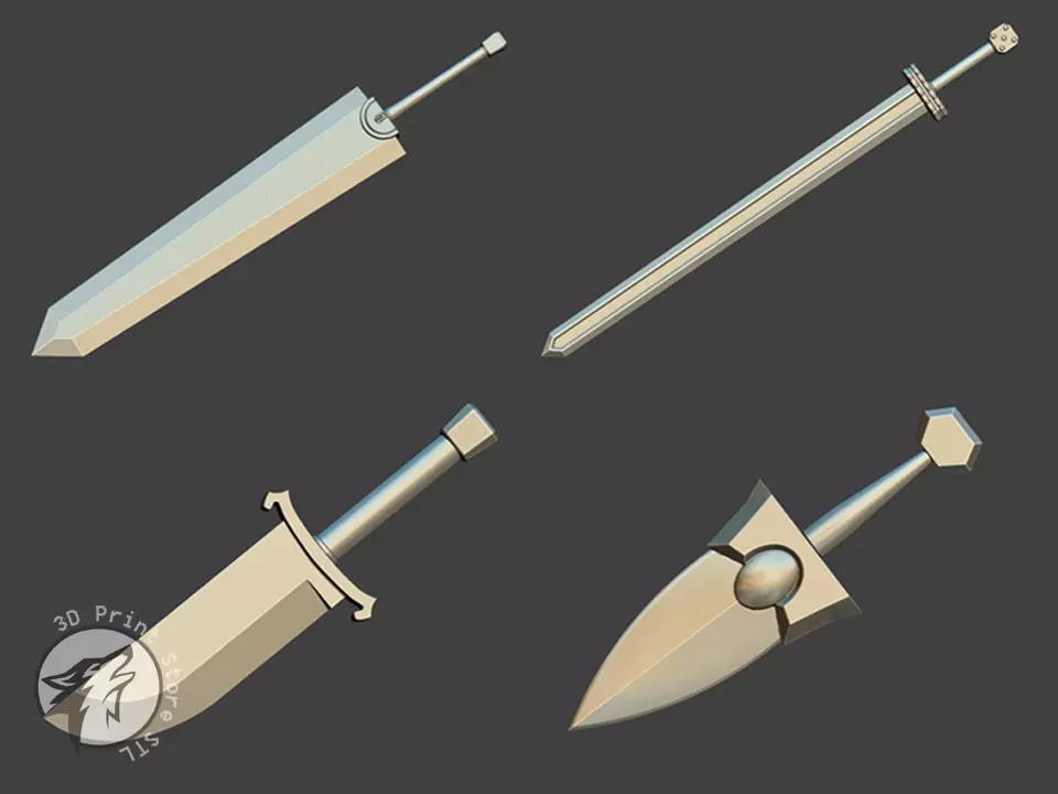 Guts weapon set Form Berserk - Fan Art 3D print model