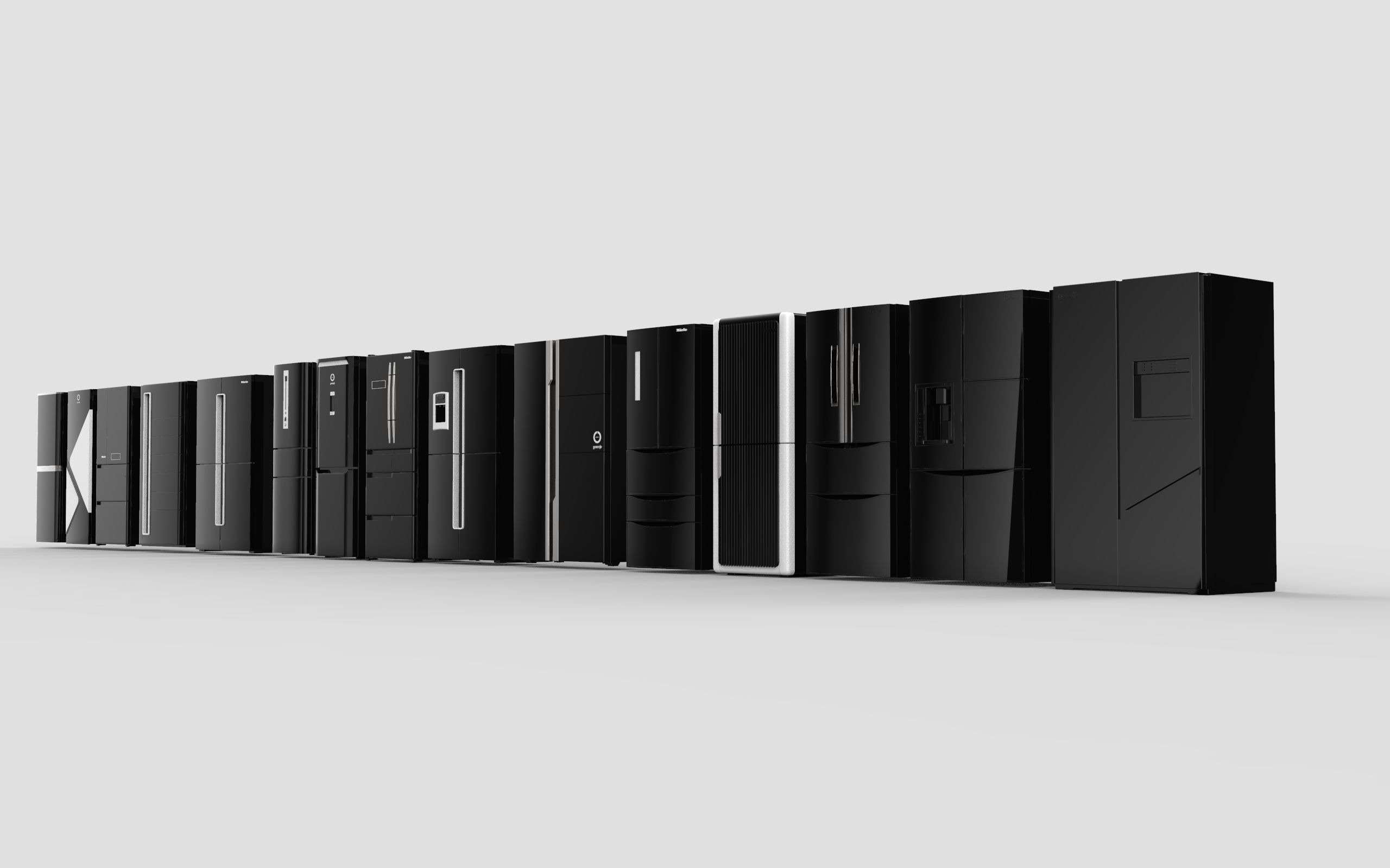 Smart Fridge Collection 3D model_1