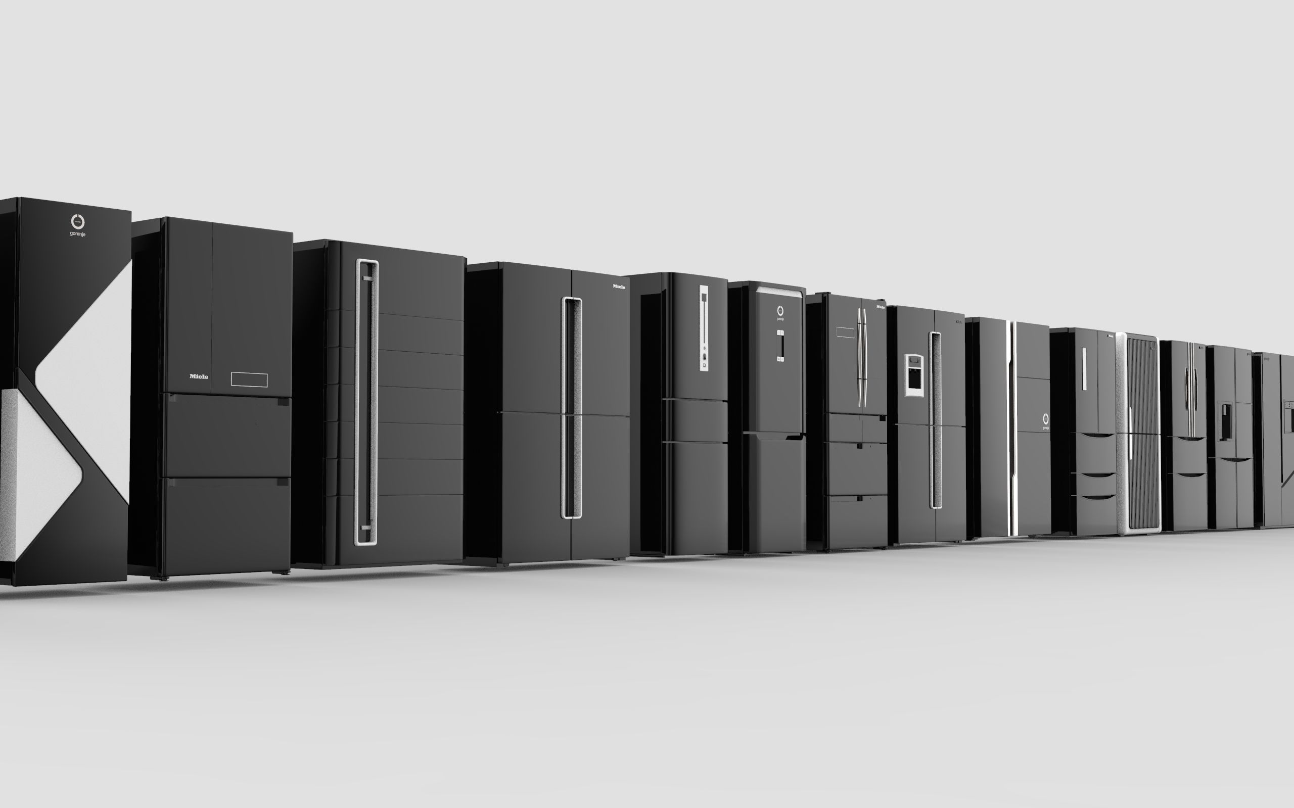 Smart Fridge Collection 3D model_3