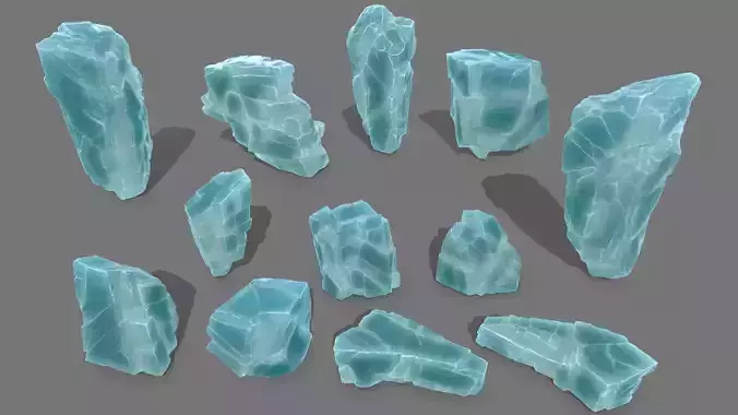 ice set piece of aquamarine