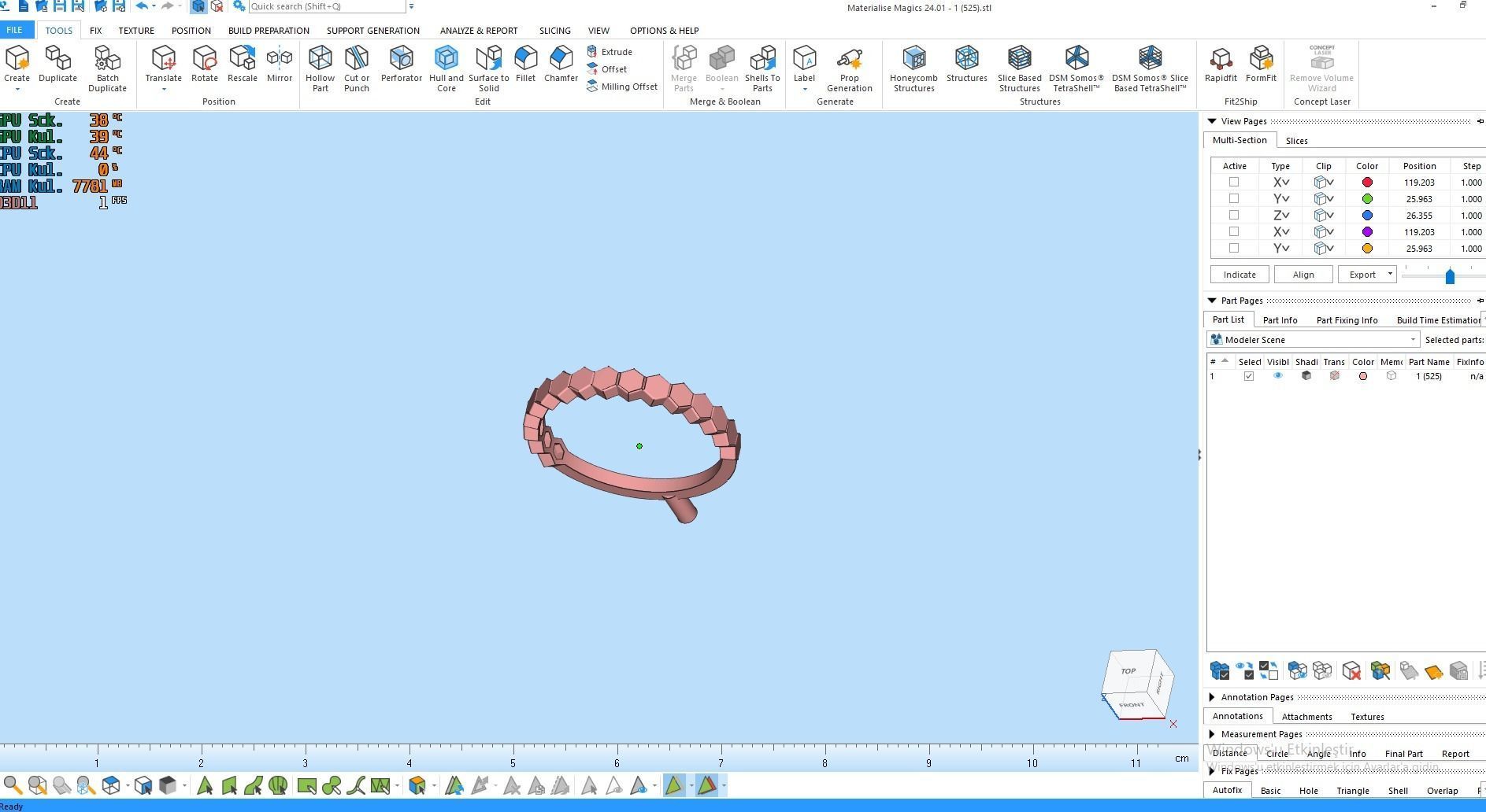 Hexagon Ring Design 3D print model_4