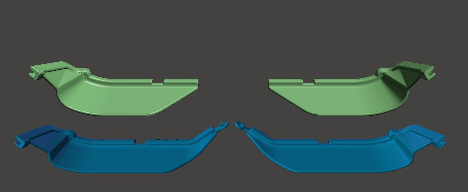 Yamaha Super Tenere bottom hand guard extenders XT1200Z XT1200 Free 3D print model_2