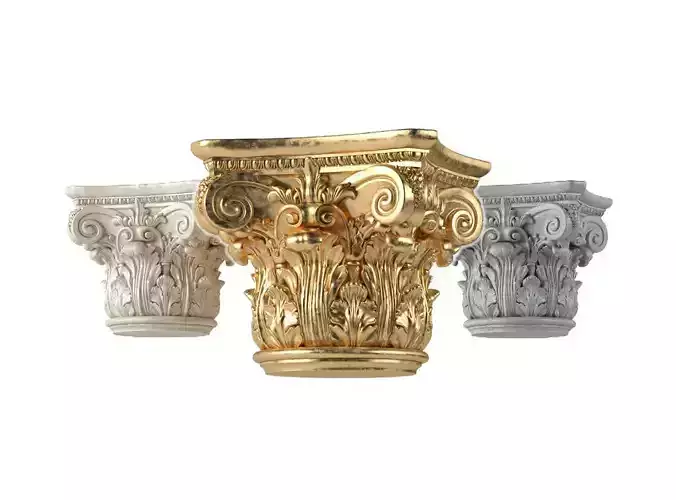 Column capital set 3D model