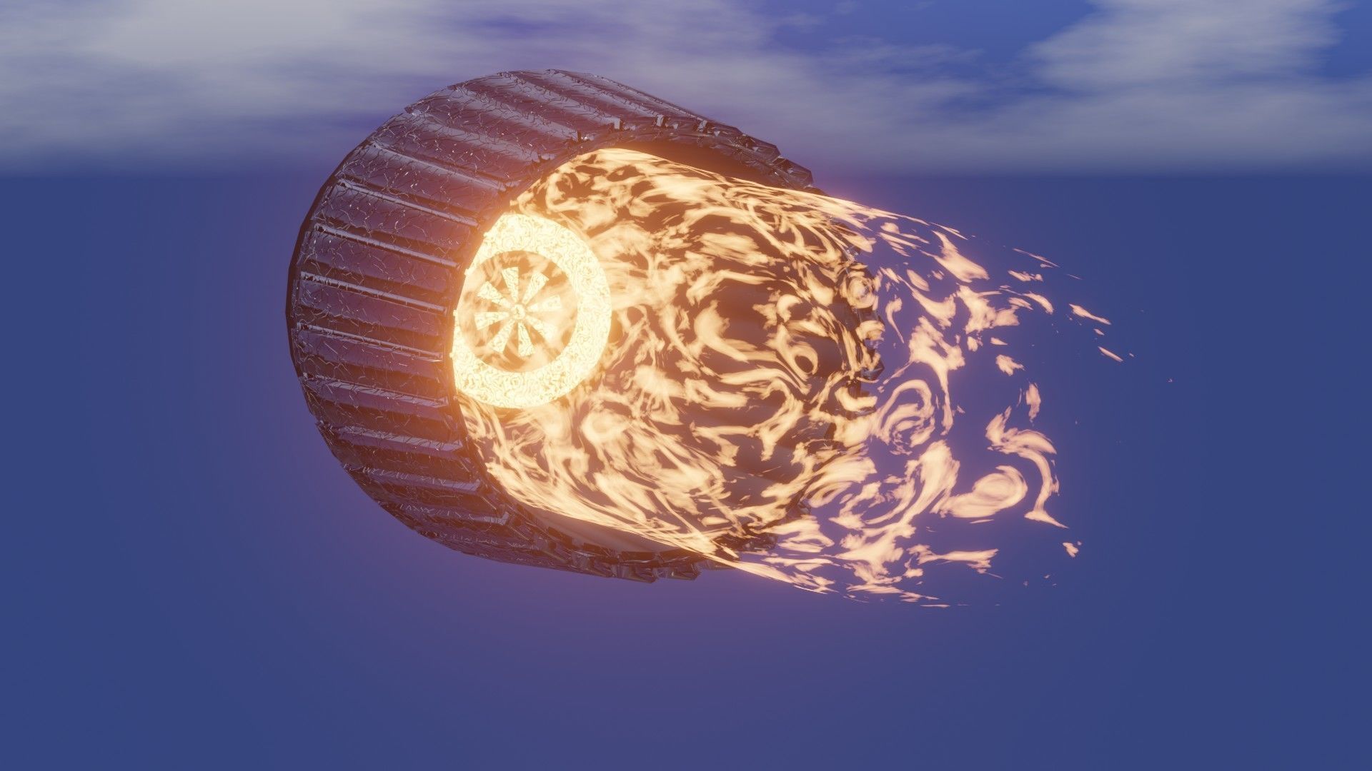 Low-poly Science Fiction   3D-Thrust Vectoring Variable Nozzle  Low-poly 3D model_11