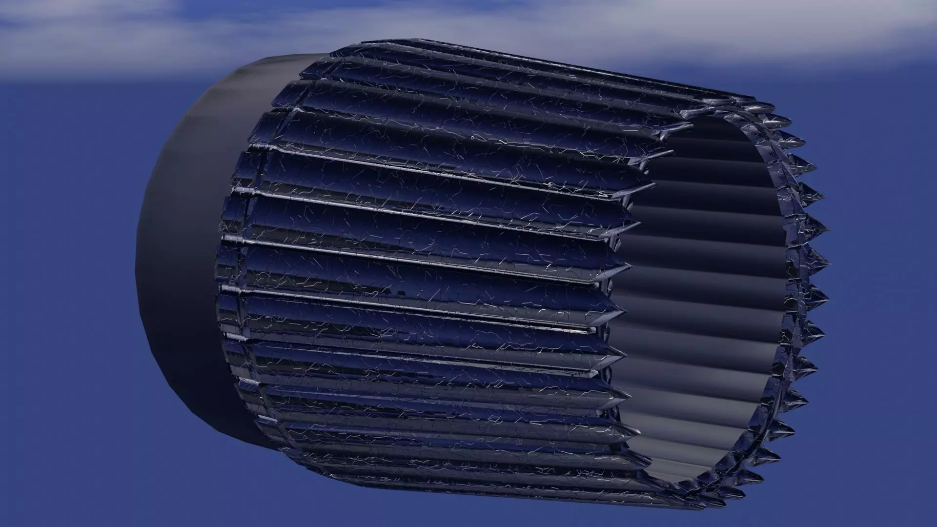 Low-poly Science Fiction   3D-Thrust Vectoring Variable Nozzle  Low-poly 3D model_0