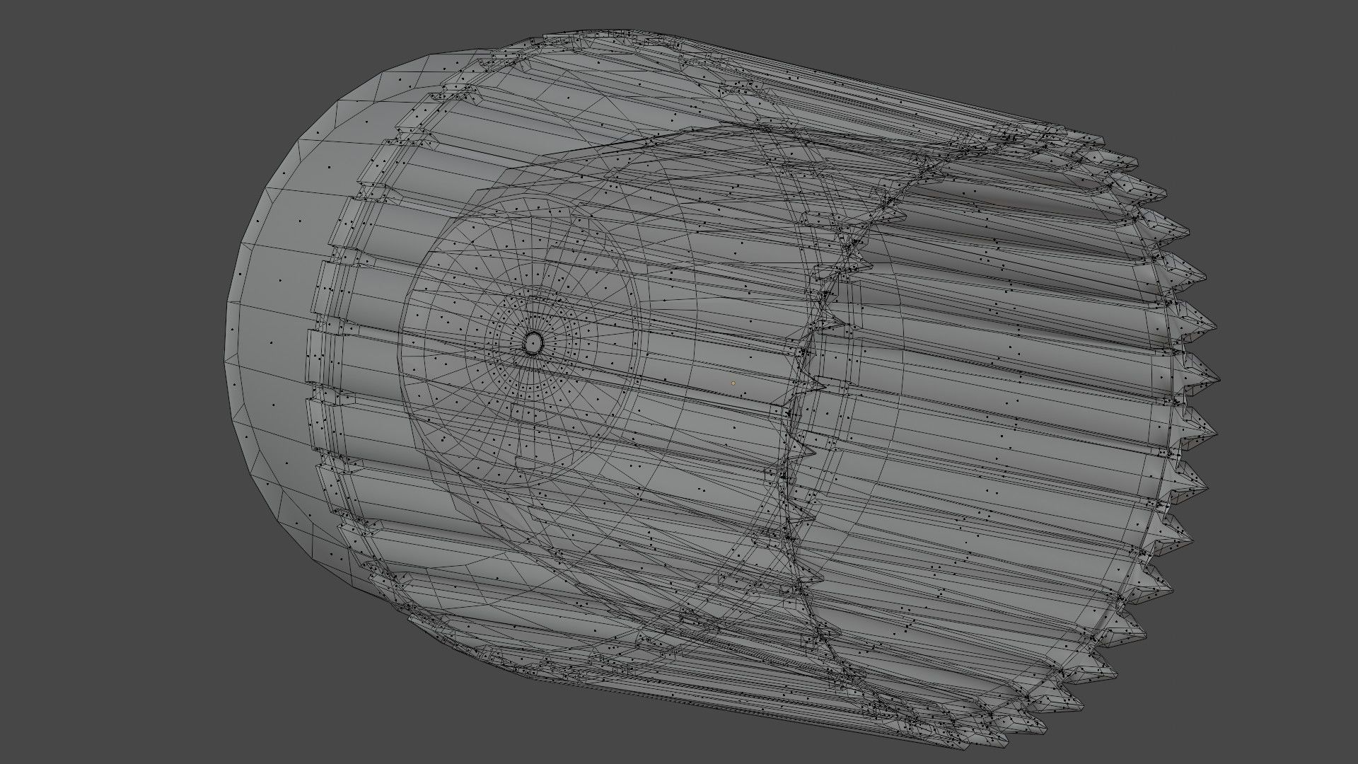 Low-poly Science Fiction   3D-Thrust Vectoring Variable Nozzle  Low-poly 3D model_7