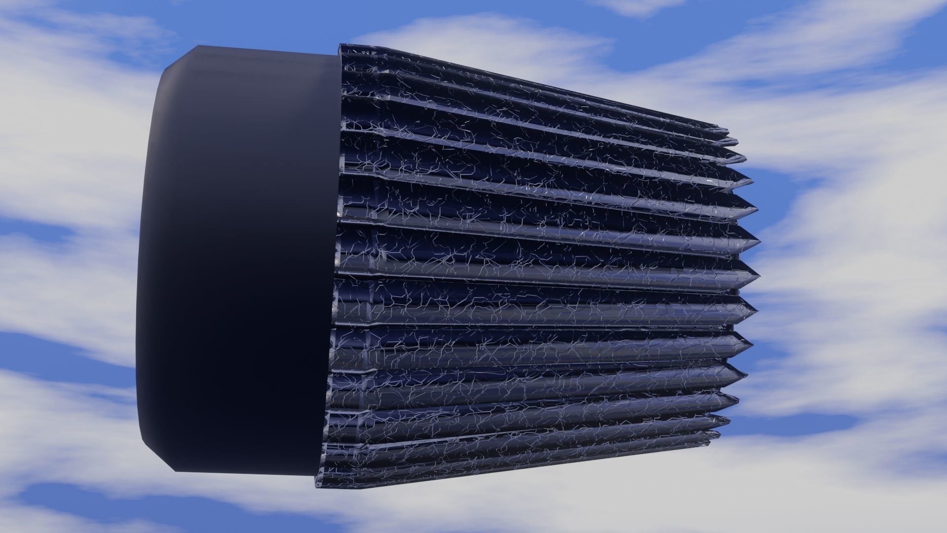 Low-poly Science Fiction   3D-Thrust Vectoring Variable Nozzle  Low-poly 3D model_2