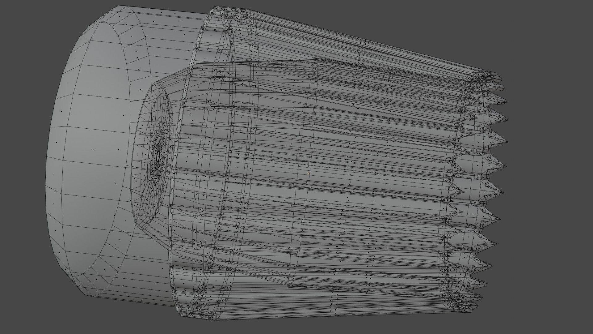 Low-poly Science Fiction   3D-Thrust Vectoring Variable Nozzle  Low-poly 3D model_8