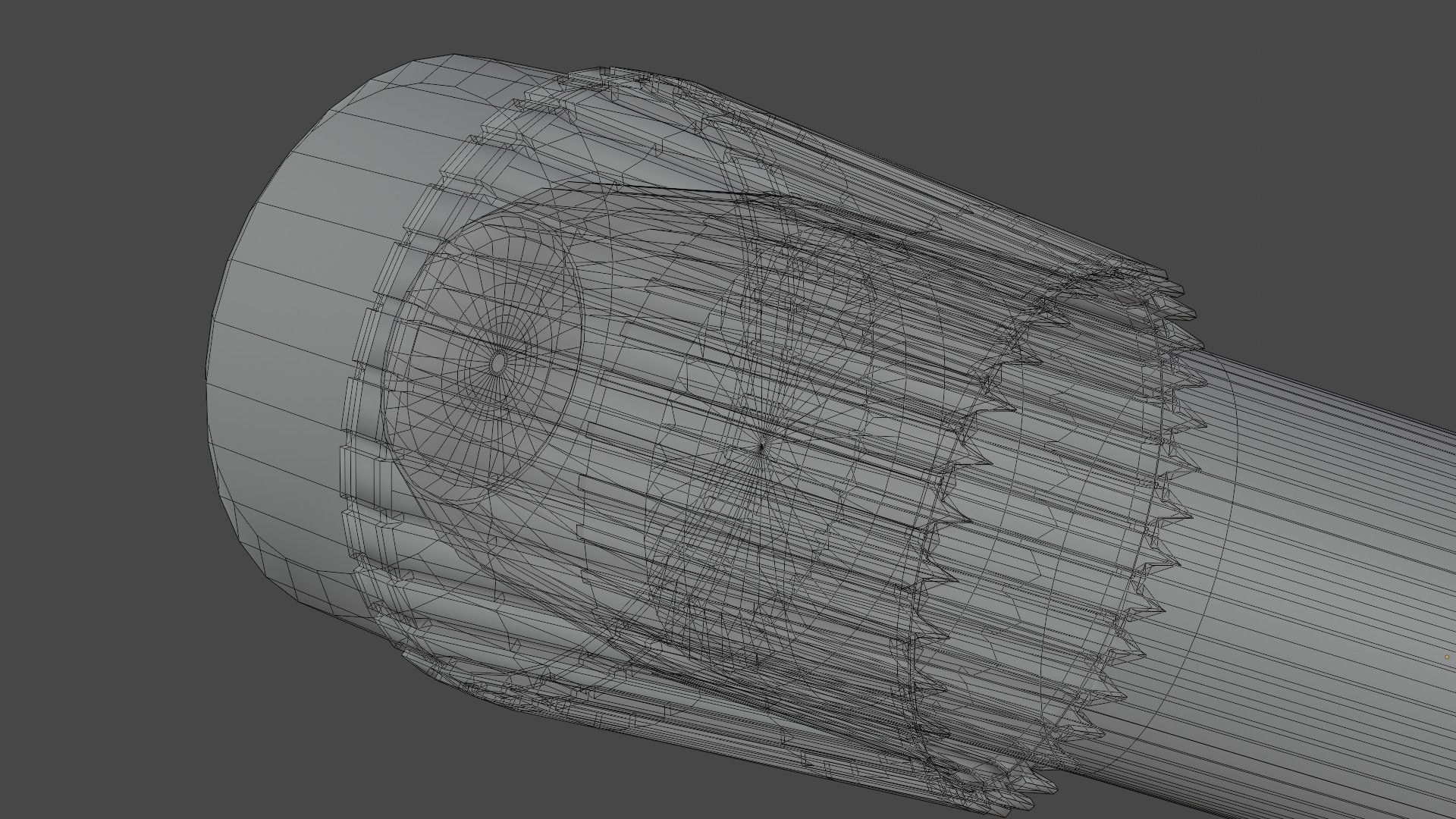 Low-poly Science Fiction   3D-Thrust Vectoring Variable Nozzle  Low-poly 3D model_13