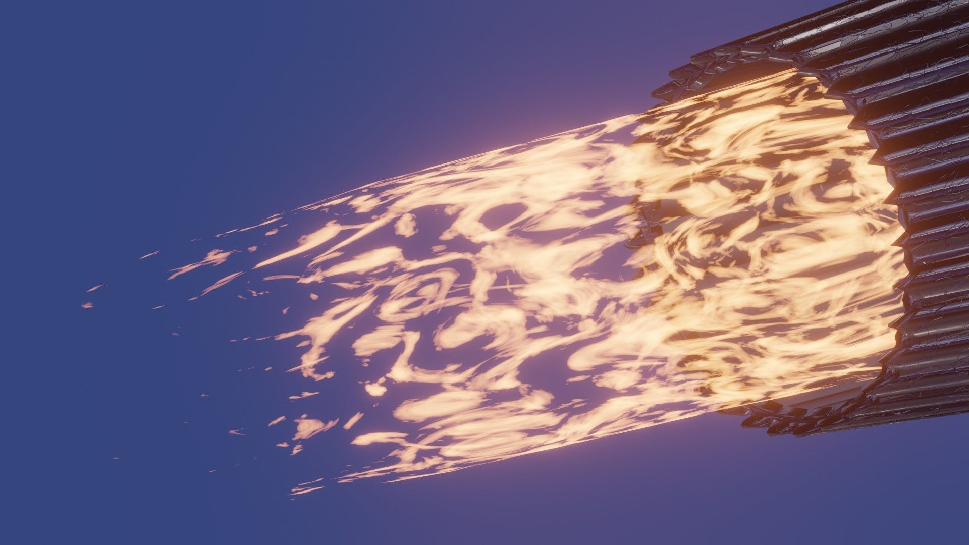 Low-poly Science Fiction   3D-Thrust Vectoring Variable Nozzle  Low-poly 3D model_10